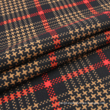 Gingham 97% Polyester 3% Elastane Scuba Textile Fabric